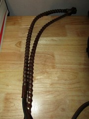 VINTAGE SILVER ROYAL SILVER CONCHO & LACED BRIDAL REINS AND BREAST COLLAR SET