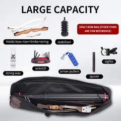 SPG Takedown Recurve Bow Case – Double Layer Bag to Black-Type A