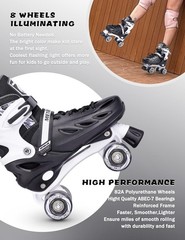 Roller Skates for Girls Ages 5-8 8-12 and Boys Teens, Adjustable 4 Sizes for …