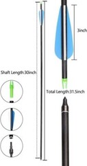 12Pcs 28/30/32″ Carbon Arrows Spine500 For Compound & Recurve Bow Hunting Target