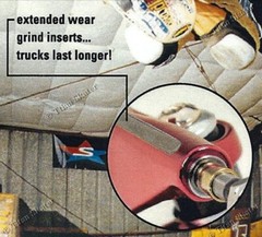 TITAN TI-BAR 5.0 Skateboard Trucks with GRIND BAR INSERTS (1 Pair) NOS CLEARANCE