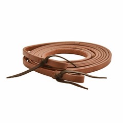 AJ Tack Oiled Harness Leather Split Reins – 5/8in x 8ft