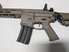 Airsoft BB Ripcord Airsoft Rifle Tan AEG 6mm BB Orange Tip