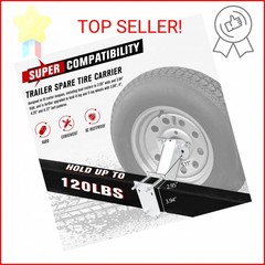 FIERYRED Trailer Spare Tire Mount,120LBS Spare Tire Carrier for Trailer,Utility