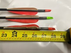 9-Mixed Used Carbon Shafts-28” Some Need Fletchings & Inserts See Pics