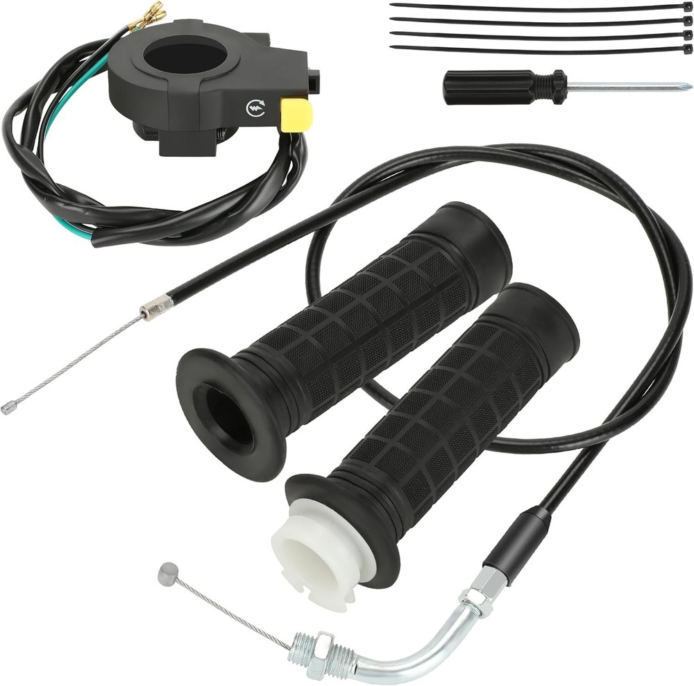 Throttle Cable Twist Grip Assembly for 49cc-100cc Gas Motorized Bikes