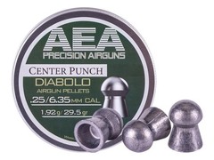 AEA Precision 300 Count CENTER PUNCH Domed 6.35mm .25 Caliber Airgun Pellets