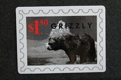 GRIZZLY Skateboard Griptape Baby Bear Stamp Z47A Original Skateboarding STICKER