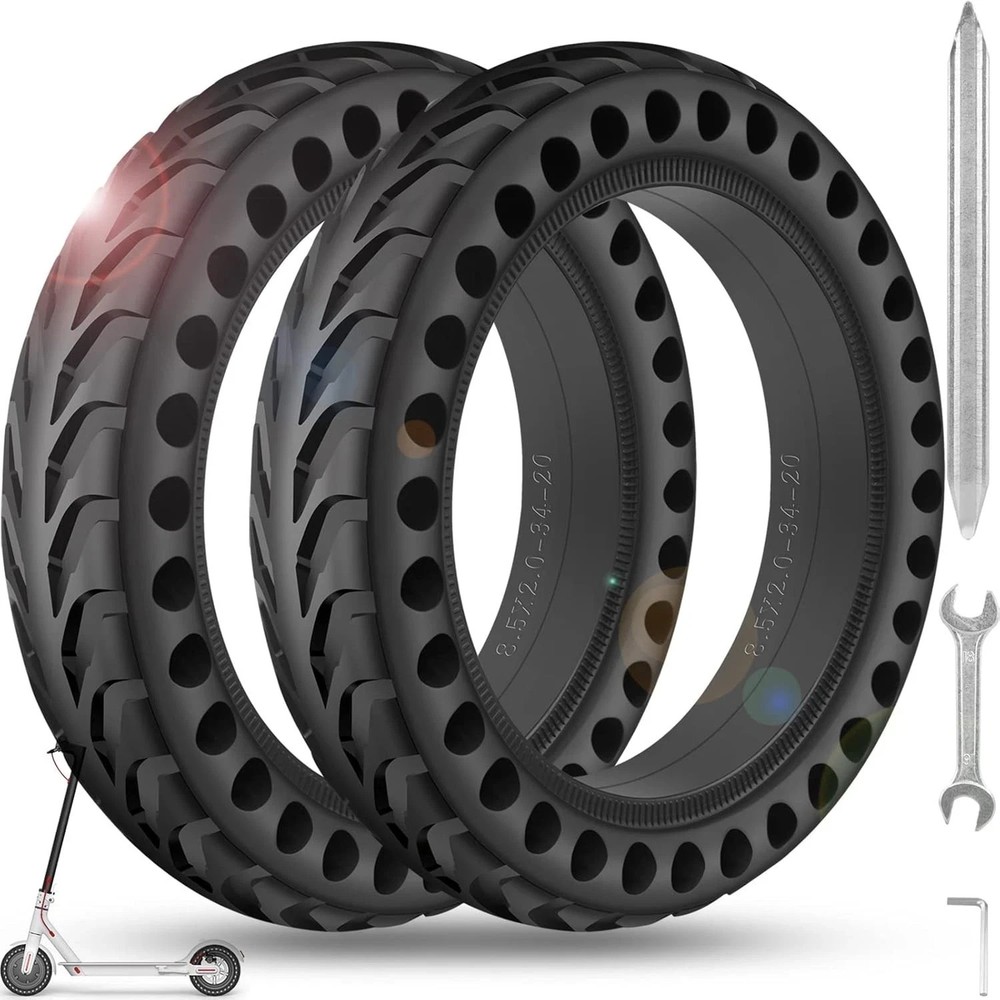 2PCS Electric Scooter Solid Tire 8.5×2 Tubeless Gotrax Hiboy S2 for Xiaomi M365