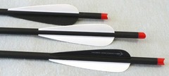 22″ Hobo Crossbow Bolts Super Heavy White/Black 100 Gr Brass Insert Qty 3 – 12