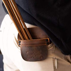 Pocket Quiver – Oil Tan Leather – Archery Back Pocket – Shatterproof Archery