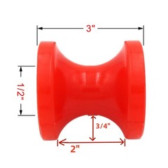 UANOFCN Boat Trailer Bow Stop Roller 3 Inch Polyurethane 3 inch, red