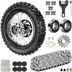 12» Rear Wheel 80/100-12 3.00-12 Tire Inner Tube Assembly For 110cc 125cc SSR