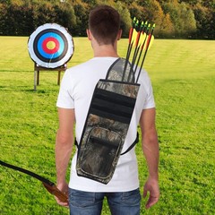 JLDTOP Lightweight Back Arrow Quiver, Holds 22-28 Arrows, Molle System, Adjus…
