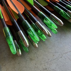300-Pcs Archery Arrows 29” x 1/4” Field Point Mixed Bulk Lot