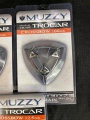 Lot of Muzzy Crossbow Trocar 100gr & 125 gr Broadheads 8 Packs BRAND NEW