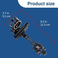 Archery Compound Bow Sights – 1 pin or 5 pins Bow Sight with 8X Scope Lens Right