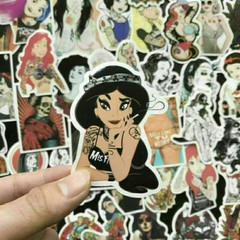 50pc Sexy Tattoo Girls, Punk Goth Sticker Pack, Vinyl Decal Bomb Lot, PVC, JDM