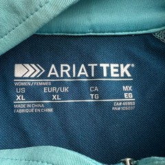 NWT Ariat Tek Womens XL Blue Cambria Jersey 1/4 Zip Baselayer Shirt