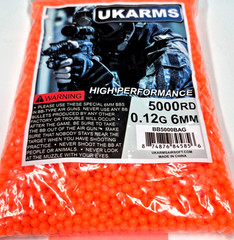 5000 ROUNDS 6mm .12g AIRSOFT BBs UK ARMS ITEM #2 FLORESENT ORANGE