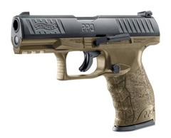 Umarex T4E Walther PPQ M2 .43 Cal FDE Paintball Pistol w/100 Rubber Balls & CO2