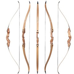 30/40/50lbs Archery 60» Recurve Bow Wooden Bow & 12x Arrows for Target Hunting