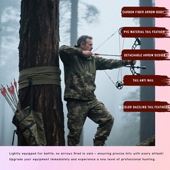 12PCS 28″ Carbon Arrows 2.95″ Vane Spine 500 Compound Recurve Bows Rage Hunting