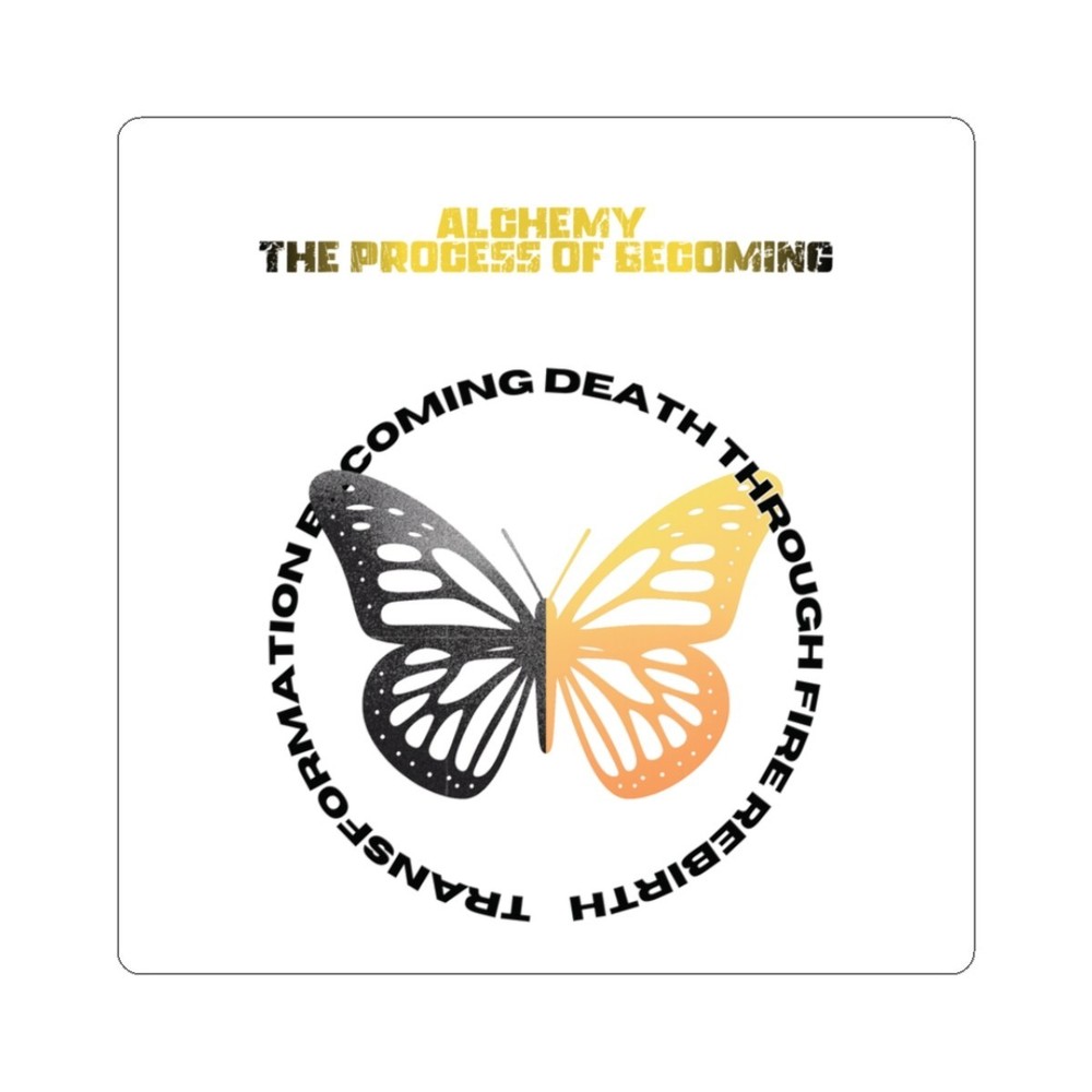 Alchemy Transformation Butterfly Kiss-Cut Sticker — «The Process of Becoming»