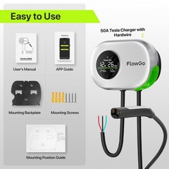 Tesla Charger Level 2 Hardwire 50A Smart Home Charger NACS 240V EV Chargers 5…