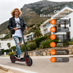 10» Off-road Electric Scooter for Adult 48V 13AH 30MPH-APP Commuting E-Scooter