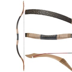 Traditional Recurve Bow 30-50lbs Archery Mongolian Horse Bow Carbon Arrow Target