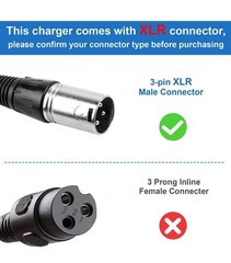 138w 5a Charger With XLR Male Connector For 24V Lead-Acid (SLA) Battery Adapter