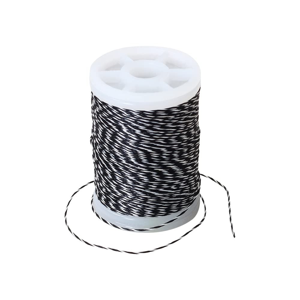 131 Yard Black White Archery Serving Thread High Strength Polyethylene 34 lbs