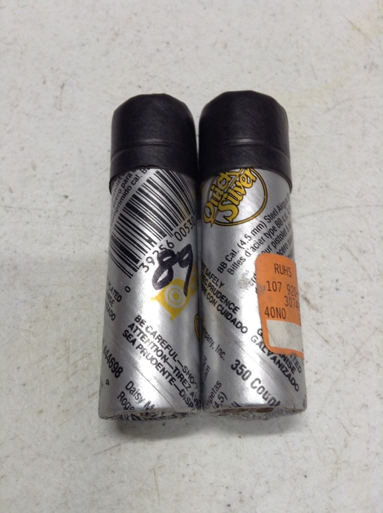 Daisy Quick Silver Steel Air Gun Shot Zinc Plated 4.5 mm B-B’S (2 Tubes)