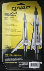 NAP Killzone Mechanical Broadhead 2 Blades 100 Grains 2” Cutting Diameter 3 Pack