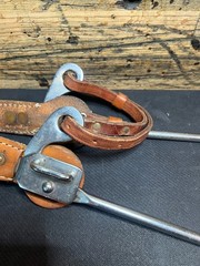 Simco Leather Stainless Steel Hackamore with Leather Noseband Bit Vintage