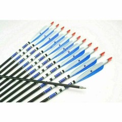 12Pcs 30/32 Carbon Arrows SP500 Turkey Feather Archery For Compound&Recurve Bow