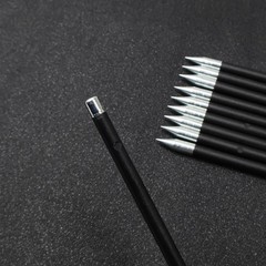 Black 16.5cm Carbon Mix Short Arrows – 6mm, Fletchless, Metal Tip for Slingshot