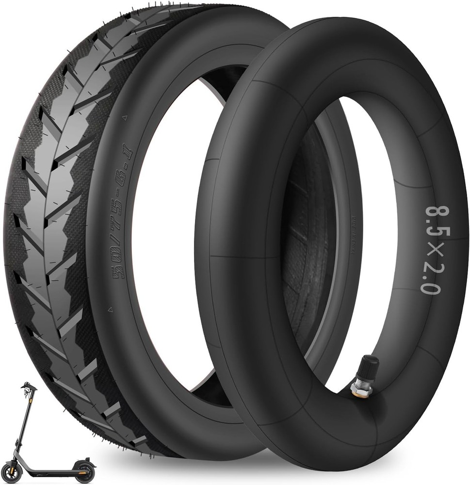 2-Pack 50/75-6.1 Electric Scooter Tire and Tube Replacement Set – 8.5×2.0 Thicke