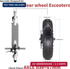 8.5» Electric Scooter Replacement Rear Wheel – Solid Tire with Wheel Hub & 110m