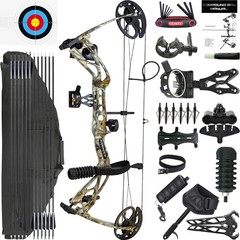 Archery Compound Bow Set 0-70 LBS, Draw Length 16.5-30, IBO up to 325 fps, Hunti