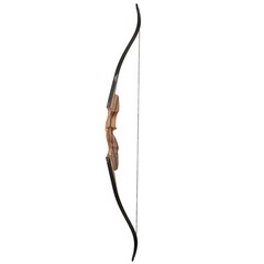 60″ Takedown Recurve Bow 25-60lbs Wooden Riser Limbs Archery Hunting Shooting RH