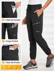 Baleaf Womens Hiking Pants Quick Dry Water Resistant Lightweight Joggers Pant