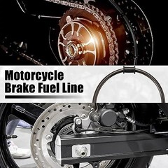 50cm 19.69″ Motorcycle Braided Brake Clutch Oil 20 Inch Black Carbon Fiber