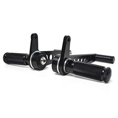 0051 Motorcycle Rearsets Forward Controls Cafe Racer CNC Aluminum Alloy 1 black