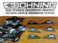 100 Black Bohning 2″ Blazer Vanes Pack! archery arrow fletching