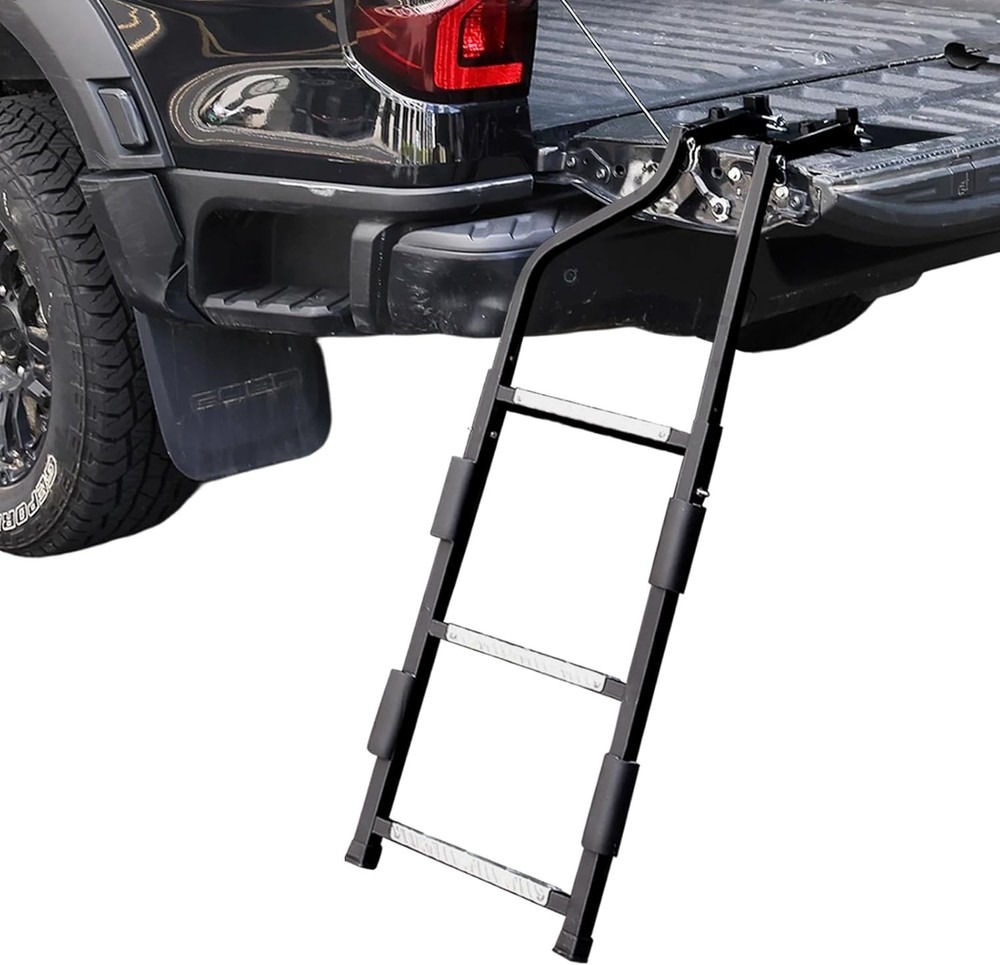 Tailgate Ladder for Pickup Truck, Universal 34″-42″ Height Adjustable Tailgat…