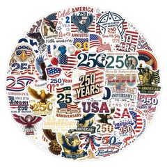 30Pcs Random USA 250th Anniversary Years Of Independence Patriotic Stickers