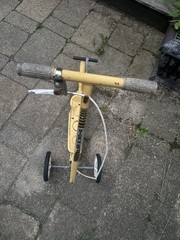 Vintage Yellow Honda Kick N Go Scooter Made in Japan 1970s