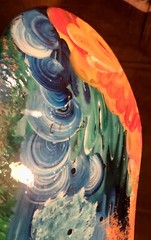 Landscape Painted Skateboard Deck Wall Art Paint Wall Art Not Signed